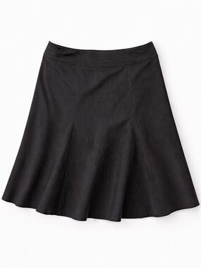 Gerard Darel Black Pinstripe A-Line Skirt Wool Blend Sz 46 EU (US 14)